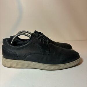 Ecco Mens S Lite Hybrid Apron Toe Tie Oxford Shoe Sz US 9 - 9.5 EU 43 Navy Blue